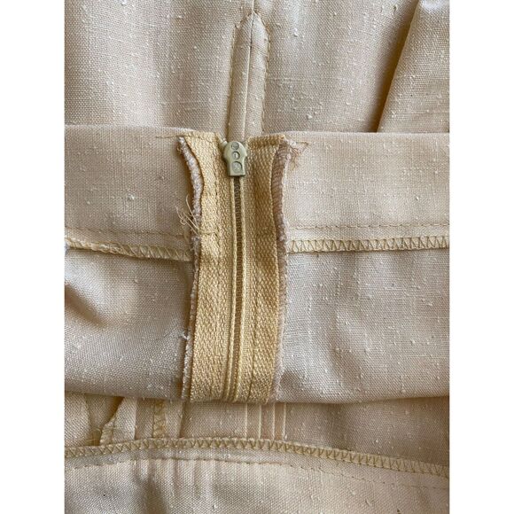 NWT Dead Stock VTG Sutter Place S/V14 Pale Yellow Skirt Fan Pleat Design Texture - Picture 6 of 10